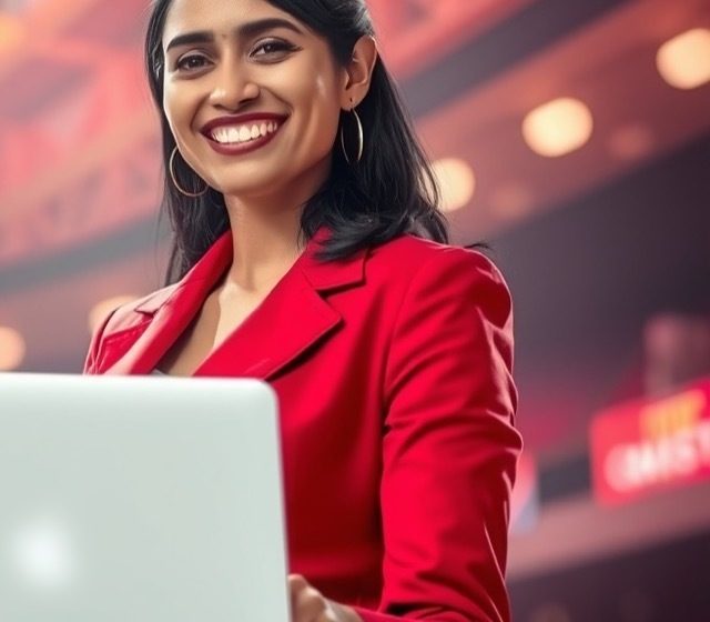 Businesswoman with a laptop